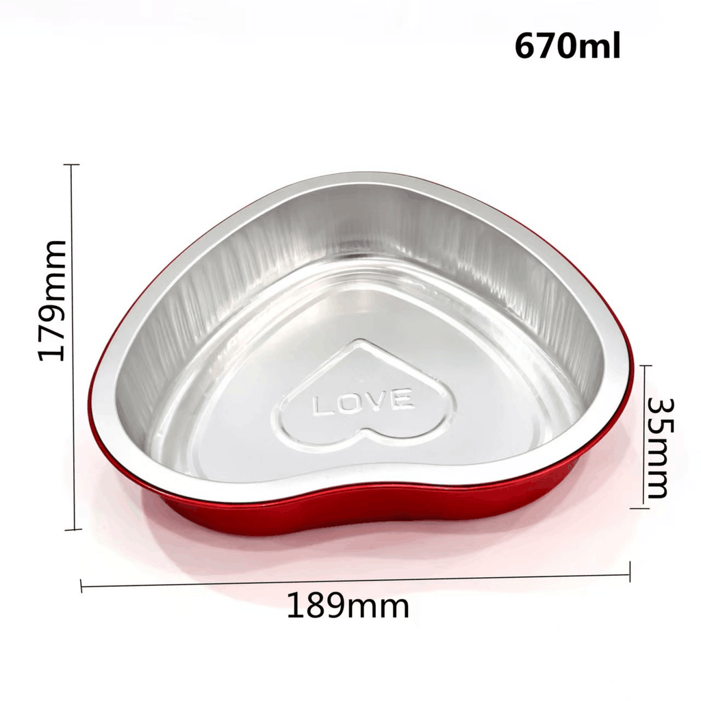 Heart Shaped Foil Bake Pan - 100/Case