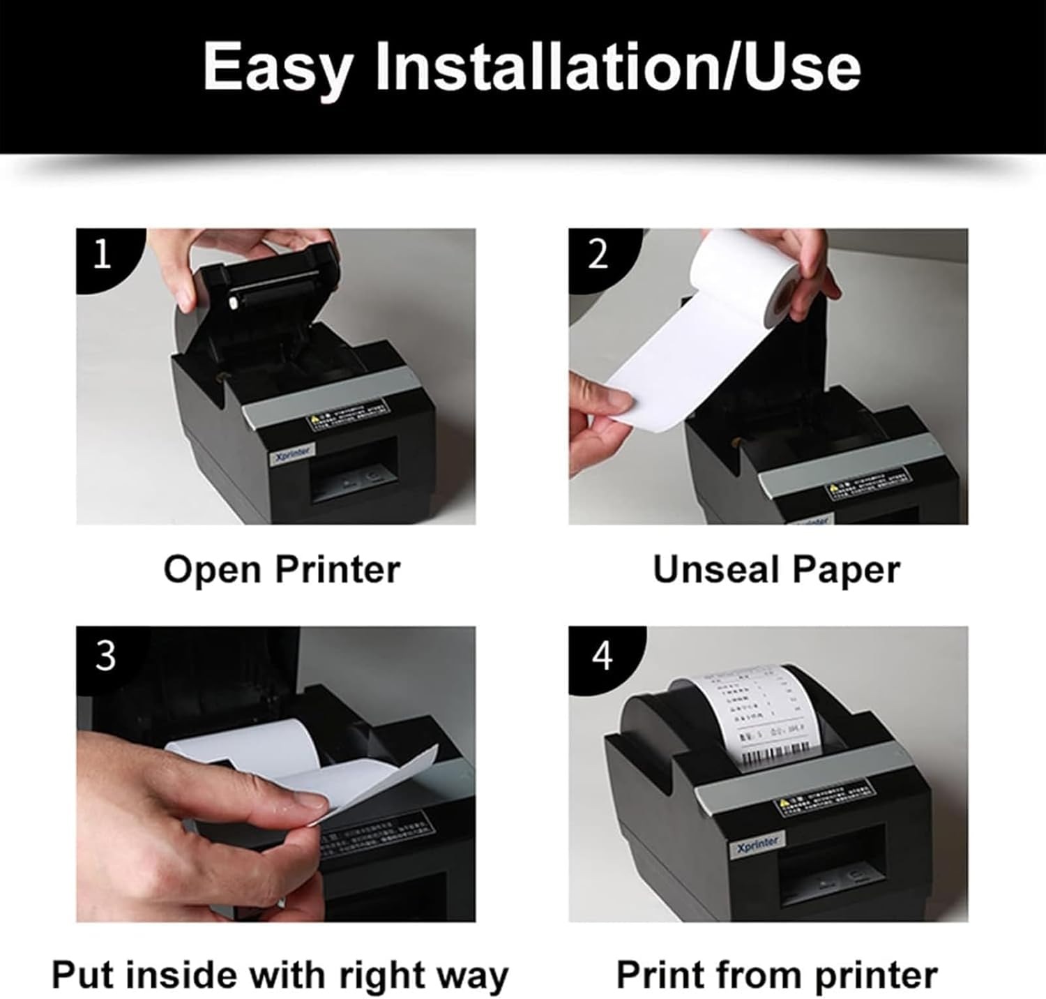 Sticky Thermal Receipt Paper 3 1/8" x 170' | 6 Rolls Linerless Wrinkle-Free Adhesive | For TOAST POS, Epson TM-L90 Sticky Label Paper, Kitchen Order, Delivery & Shipping Labels | Residue-Free