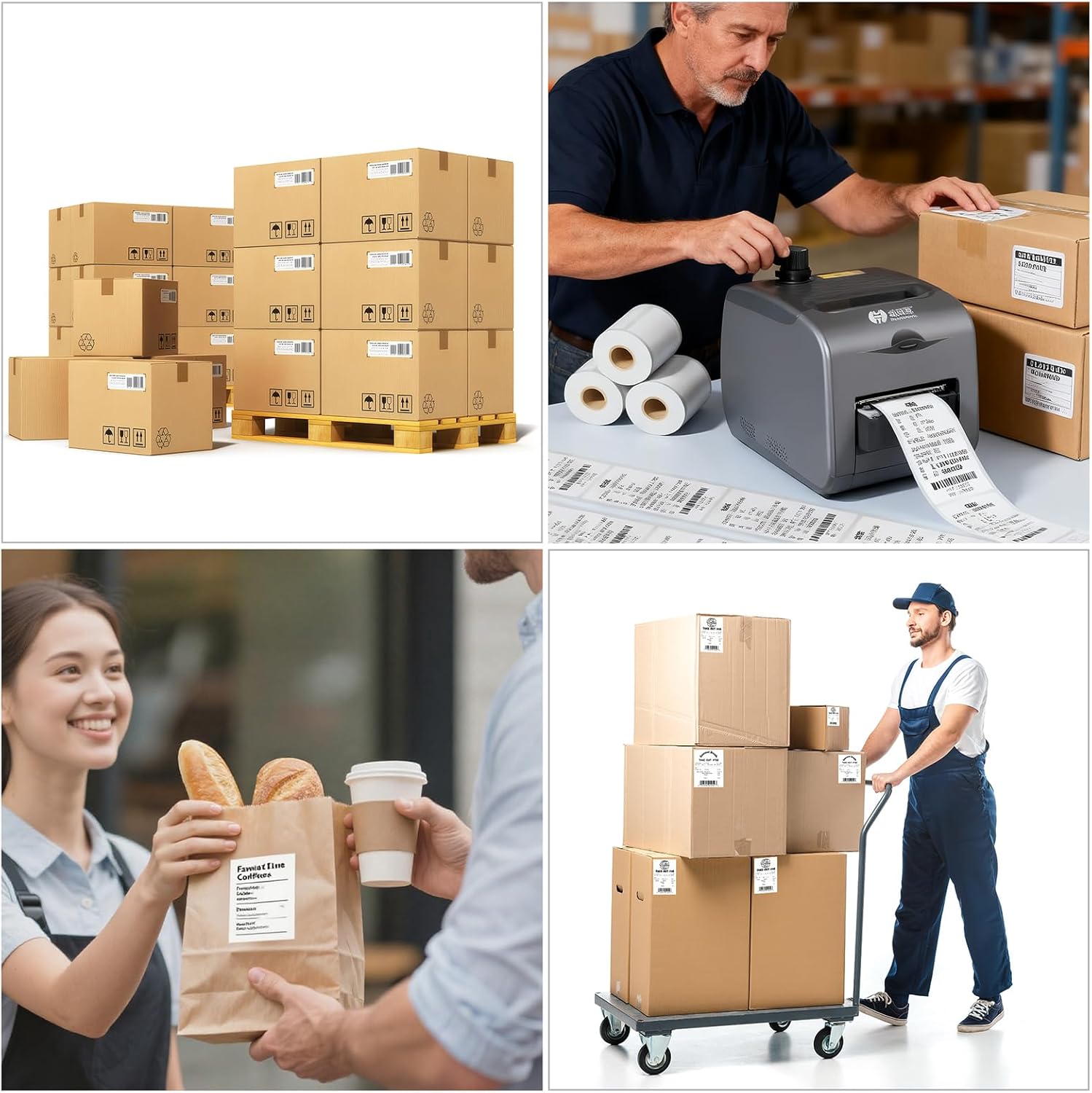 Sticky Thermal Receipt Paper 3 1/8" x 170' | 6 Rolls Linerless Wrinkle-Free Adhesive | For TOAST POS, Epson TM-L90 Sticky Label Paper, Kitchen Order, Delivery & Shipping Labels | Residue-Free
