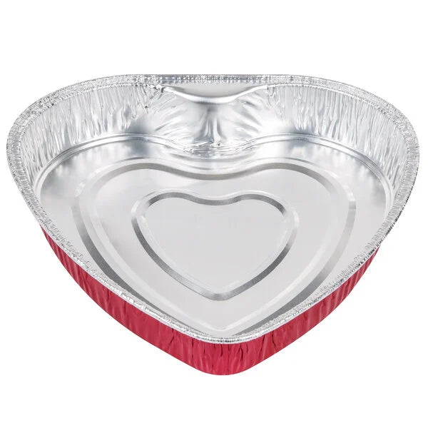 Heart Shaped Foil Bake Pan - 100/Case