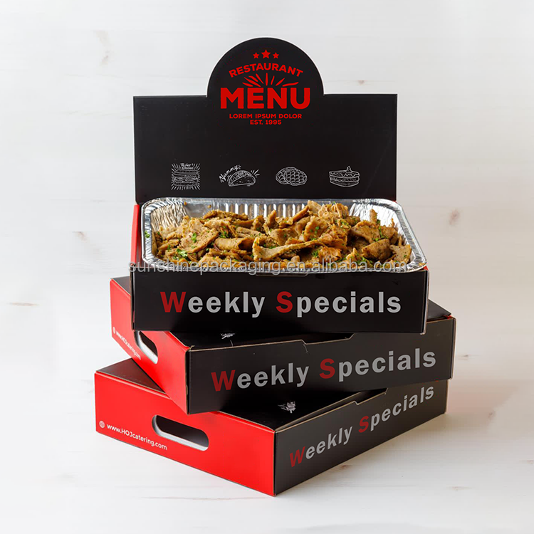 Custom Printed Kraft Takeout Boxes Catering Box Restaurant for Catering – Hot Food & Catering Packaging
