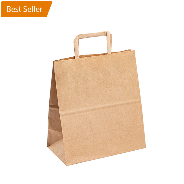 Large Brown Paper Bags with Handles (250 ct) (size vary)