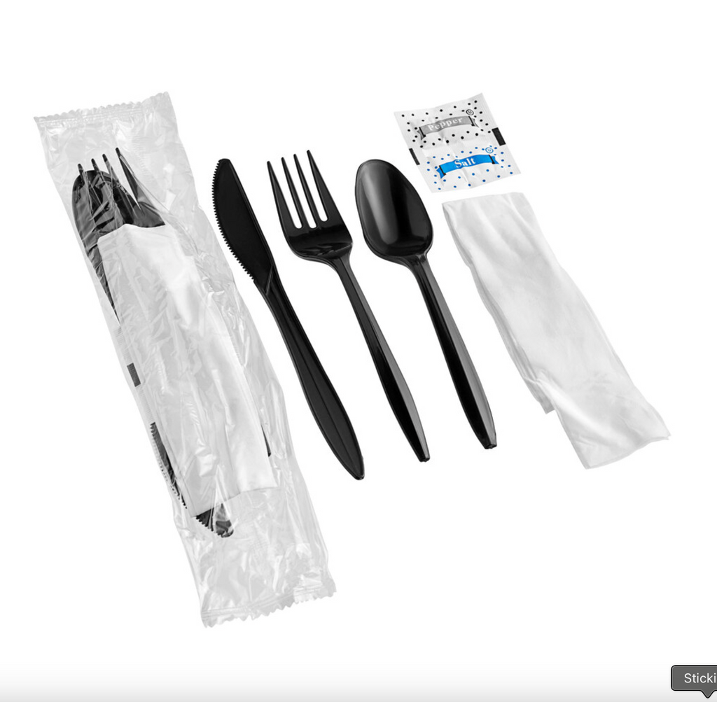 Wrapped Plastic Cutlery Set (1,000 ct)