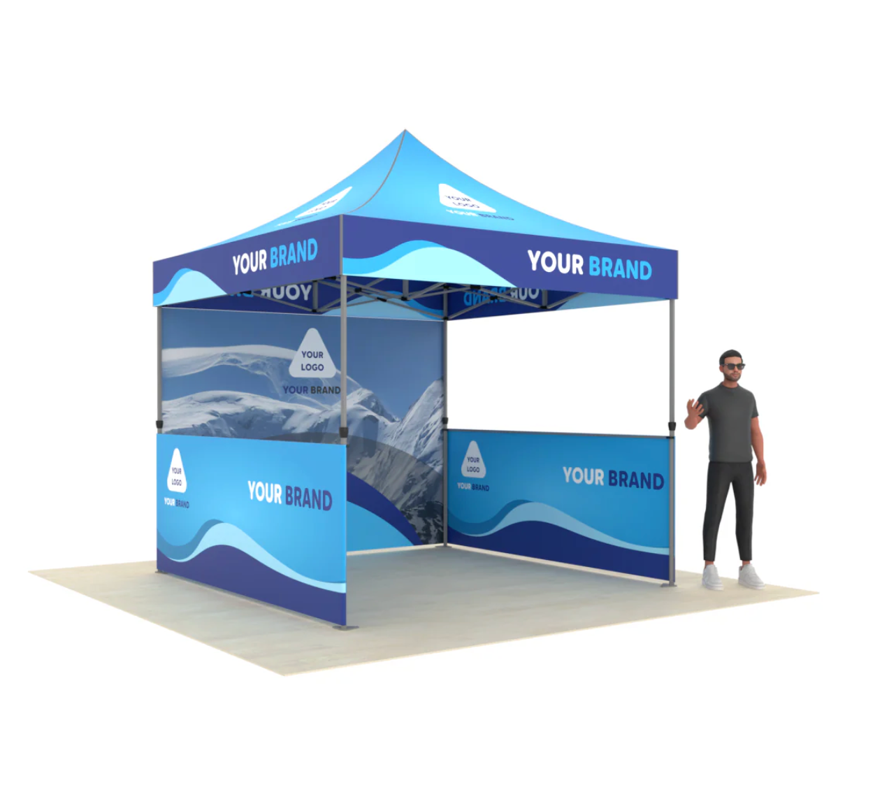 10' x 10' Custom Printed Canopy Tent with Optional Accessories