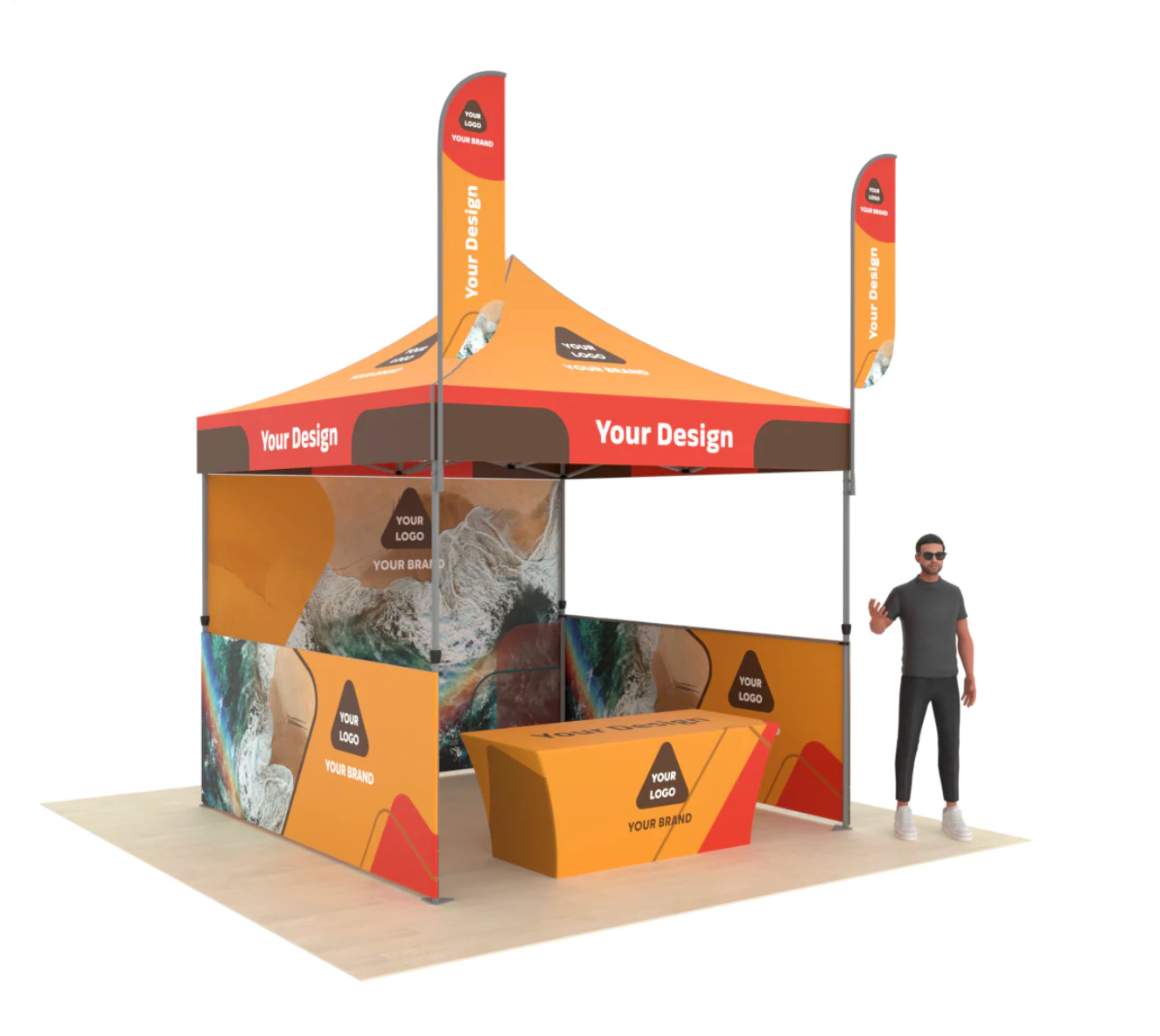 10' x 10' Custom Printed Canopy Tent with Optional Accessories